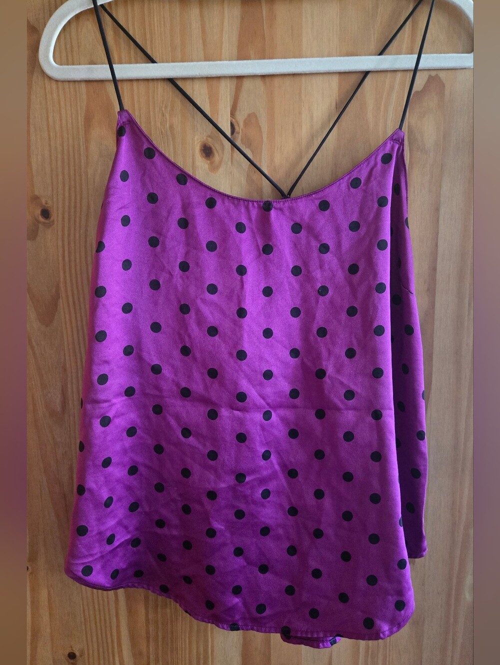 Victoria's Secret Purple Satin Polka Dot Cami